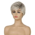 thumbnail image 1 of Dsseng Perruques Blondes Femmes Cheveux Courts Synthétique Naturel Perruque Complète Résistante à la Chaleur, 1 of 11