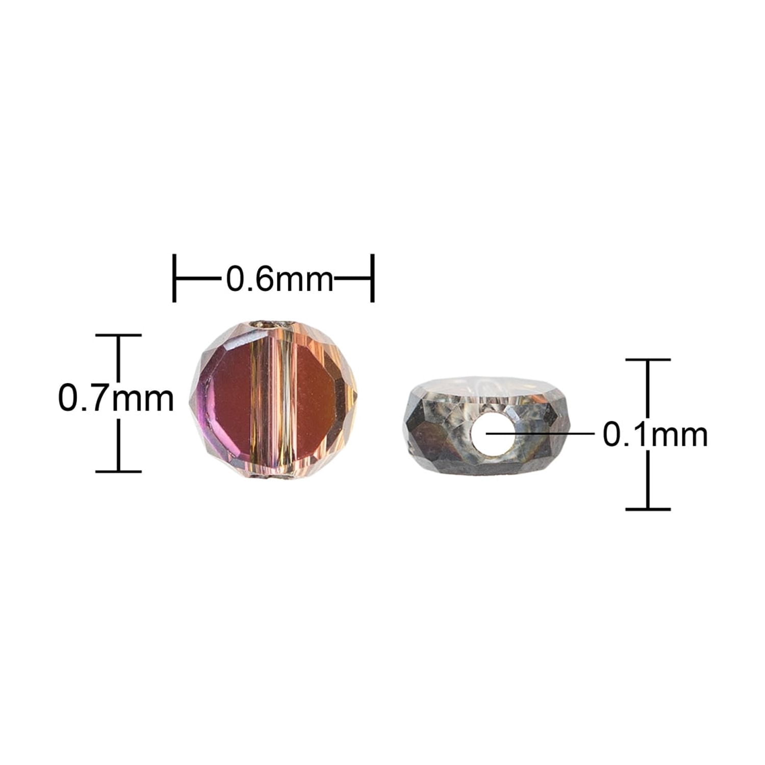 (2 pack) Cousin DIY 15 in 2-Strand Black AB Coin Beads, 5 mm, 70 Piece, Model 69995816