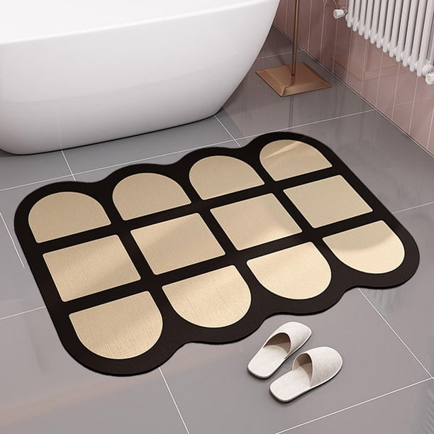 Alfombras de baño, tapete de baño, alfombra de área, alfombra de baño súper absorbente con respaldo de goma seca, antideslizante, lavable, tapete de baño, tapete de ducha para frente a la bañera, tape