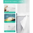 thumbnail image 3 of No Hook Shower Curtain with Snap in Liner, Abstract Ocean Sea Turtle in Starry Night Hotel Shower Curtains for Bathroom, Washable Shower Curtain Liner Set with Mesh Top Window, 72"x72", 3 of 6