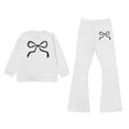 thumbnail image 3 of Shadoumai Girls Clothes 2 Piece Outfit Long Sleeve Top + Bow Cargo Pants Girls Fall and Winter Outfits, Sizes 7-16 Years, 3 of 5