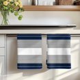 thumbnail image 7 of Navy Blue Grey Stripe Kitchen Towels Set of 4, Modern Art Horizontal Striped Absorbent Dish Towels for Kitchen, Microfiber Hand Towel, Quick Drying Tea Towel for Cleaning Decorative Dishcloths, 7 of 7