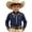Navy, variant on Toddler Boys Floral Embroidered Western Shirt Long Sleeve Button Down Cow Boy Blouse,Khaki