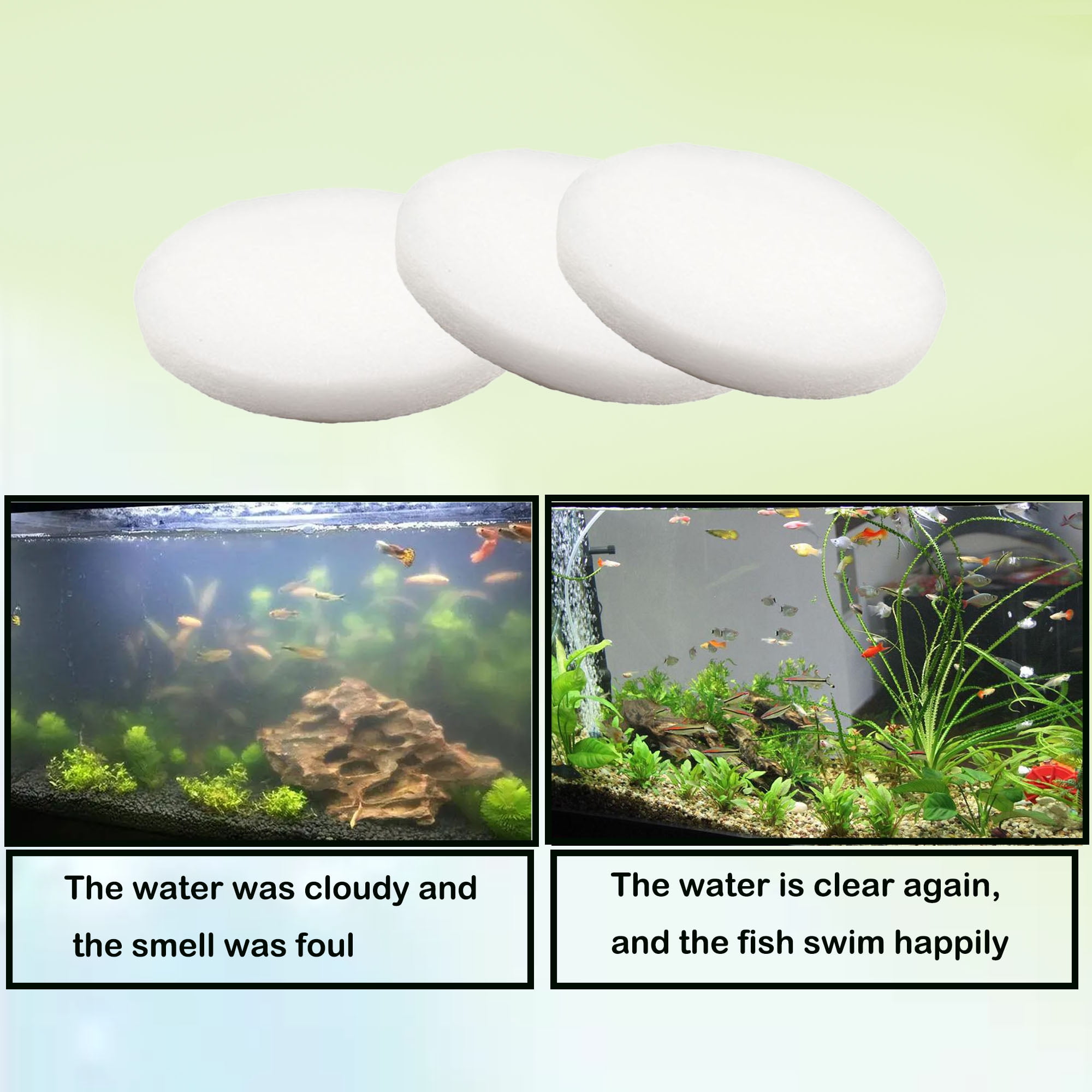 TropicAqua Replacement Aquarium Fine Filter Water Polishing Pads Sponge Suitable for FX4 FX5 FX6 (Pack of 10)