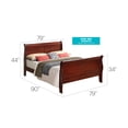 thumbnail image 2 of Glory Furniture Louis Phillipe King Sleigh Bed in Cherry, 2 of 3