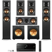Reference 5.2 Home Theater System, Bundle 2x R-625FA Floorstanding 2x R-12SW Subwoofer, R-52C Center, R-41M Bookshelf Speakers, and AVENTAGE RX-A2A 7.2-Channel AV Receiver with MusicCast, Bl