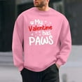thumbnail image 3 of Afuyipoi Men Printed Hoodie, Long Sleeve Graphic Elastic Waist Valentine's Day Sweatshirts Pink L, 3 of 8