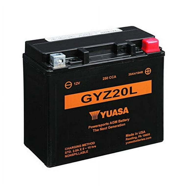 Yuasa GYZ Series Motorcycle/ATV Battery - AGM, CCA 250