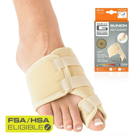 Neo G Bunion - Hallux Valgus Soft Support 2CT Left and Right FSA/HSA Eligible