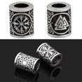 thumbnail image 3 of Rune Beads Bronze Beads For Jewelry Making Bracelet Hair Accessories 20pcs, 3 of 4