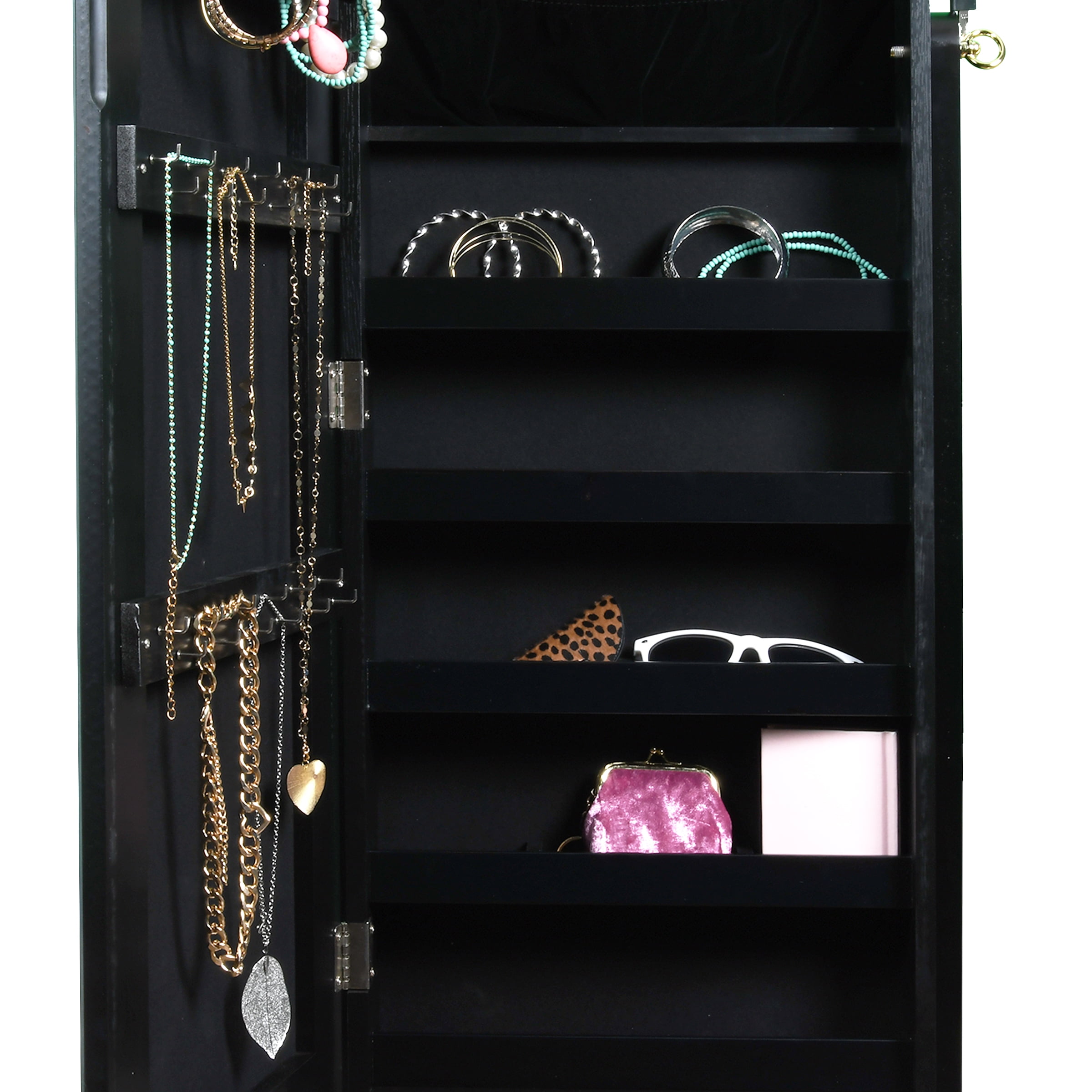Dropship Large Storage Organizer With Frameless Free Standing Jewelry  Mirror to Sell Online at a Lower Price