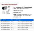 thumbnail image 2 of A/C Compressor Kit - Compatible with 2010 - 2011 Chevy Camaro, 2 of 2
