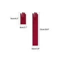 thumbnail image 2 of INSPIRE CHIC Women's Velvet Elbow Length Full Finger Evening Glove for Elegant Formal Dark Red, 2 of 6