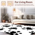 thumbnail image 2 of ODIKA 8'x8' Machine Washable Non-Slip Area Rug, Farmhouse Spotted Tie Dye Decorative Floor High Traffic Rug, Black, 309879, 2 of 7