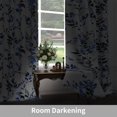thumbnail image 4 of Lfeey Room Darkening Curtains, Window Drapes for Bedroom Living Room, Purple Black Floral, W42 x L96 inch, 2 Panels, 4 of 6