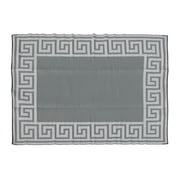 Auto Drive 9 x 12 Reversible Grey Greek Key RV Outdoor Patio Mat, Perfect for RV Patios and Garden Patios, Polypropylene