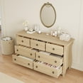 thumbnail image 2 of 7 Dresser/6 Dresser for Bedroom, 47.2" Wide Drawer Dresser with Storage Freestanding, Wooden Closet Storage Chest for Living Room, Bedroom, Entryway, Natural Oak/White, 2 of 6