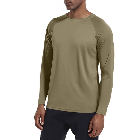 UPF 50 Sun Shirts for Men, UV Protection Long Sleeve Swim Shirt, Lightweight Rash Guard for Fishing Hiking Running