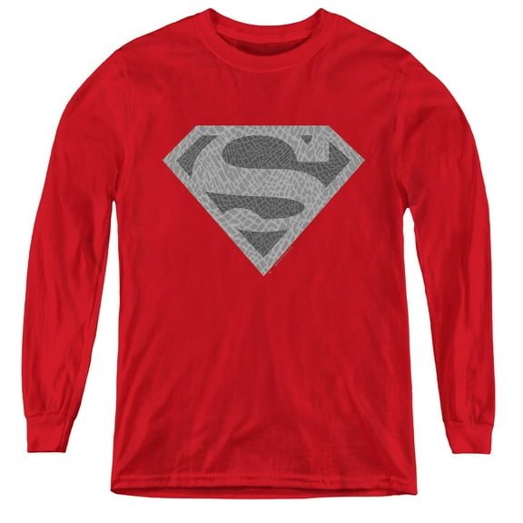 Superman - Elephant Shield - Youth Long Sleeve Shirt - Small