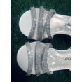 thumbnail image 6 of Toddler/Little/Big Girl Glitter Rhinestone Three-Strap Kitten Heel Sandal (lk12), 6 of 6