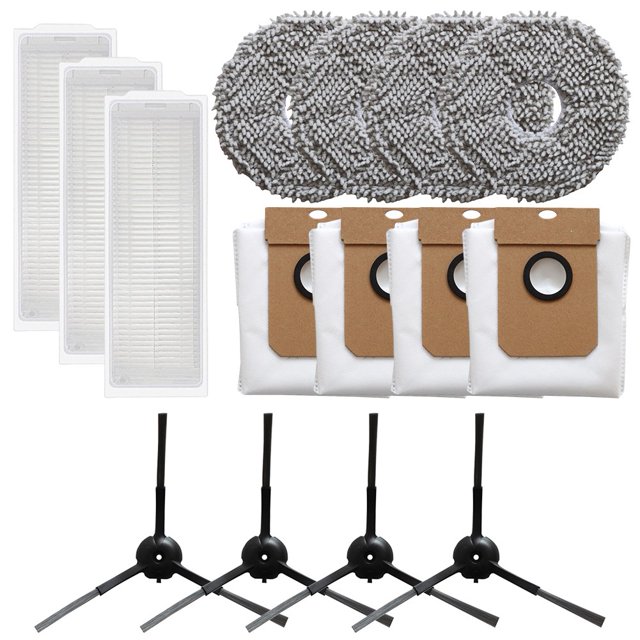 Filter Mop Cloth Dust Bag Side Brush for 360 for Conga 13090 Spin Revol Home
