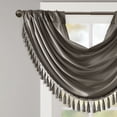 thumbnail image 3 of Elena Faux Silk Waterfall Embellished Valance Pewter 38x46", 3 of 5
