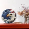 thumbnail image 2 of American Flag and Eagle Round Wall Clock Battery Operated Silent Non-Ticking Bedroom Office Kitchen Home School Decor 10"(Black), 2 of 10