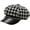 Plaid Grey, variant on YooGuoGuo Retro Women's Fiddler Cap Newsboy Hat Visor Berets with Rhinestone Chain Fall Outdoor Flat Paperboy Hats
