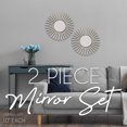 thumbnail image 2 of PREMIUS 2 Piece Windmill Wall Decor Mirror Set, Champagne, 10 Inches, 2 of 2