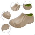 thumbnail image 4 of Chef Clogs for Women Mens Slip On Water Proof Garden Shoes Comfortable Non Slip Work Shoes Lightweight Platform Sandals Brown Size 5.5, 4 of 5