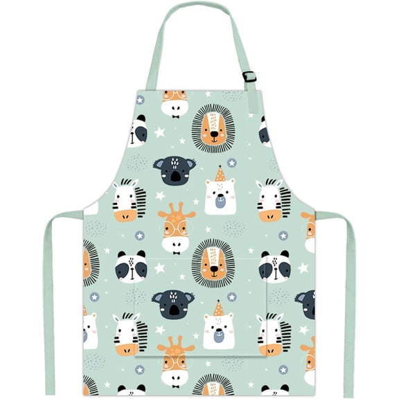 Kids Apron Adjustable Strap for Boys and Girls 100% Cotton, Toddler Chef Apron with Pocket for Kitchen Cooking