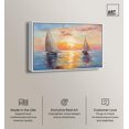 thumbnail image 2 of Boats sailing the Sunset Canvas Glam Beach Wall Art by Art Remedy, White Frame, 30" x 20", 2 of 7