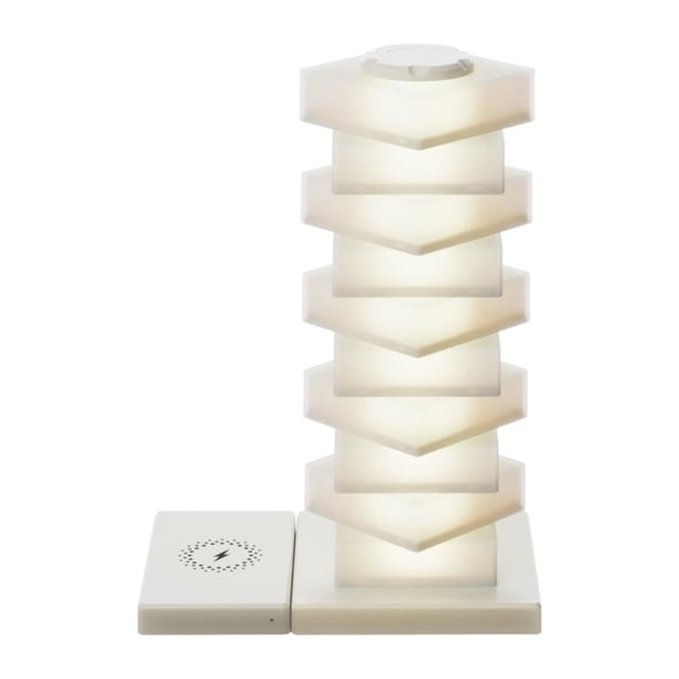 Lámpara de mesita de noche compacta con control táctil y luz ambiental para dormitorio, dormitorio, sala de estar, cocina, montaje DIY