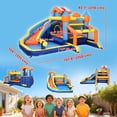thumbnail image 3 of Qaba Inflatable Bounce House with Slide, Pool/Ball Pit for Indoor Outdoor, 3 of 9