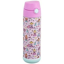 Snug Flask for Kids - Vacuum Insulated Water Bottle with Straw (Princess, 17oz)