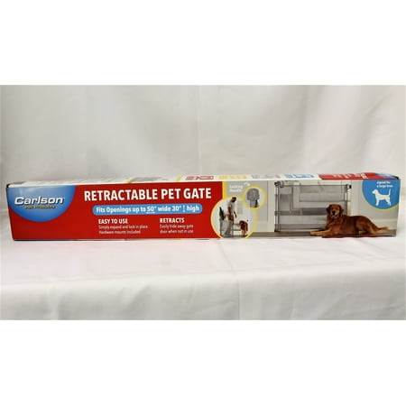 UPC: 0819592020217 | Carlson Retractable Pet Gate (Gray)