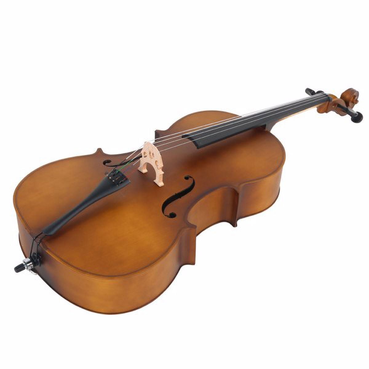 4/4 Acoustic Cello Case Bow Rosin Wood Color