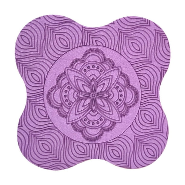 Rodilleras de yoga, esterilla de ejercicios para arrodillarse, accesorios de yoga antideslizantes para rodillas, codos y muñecas. Púrpura