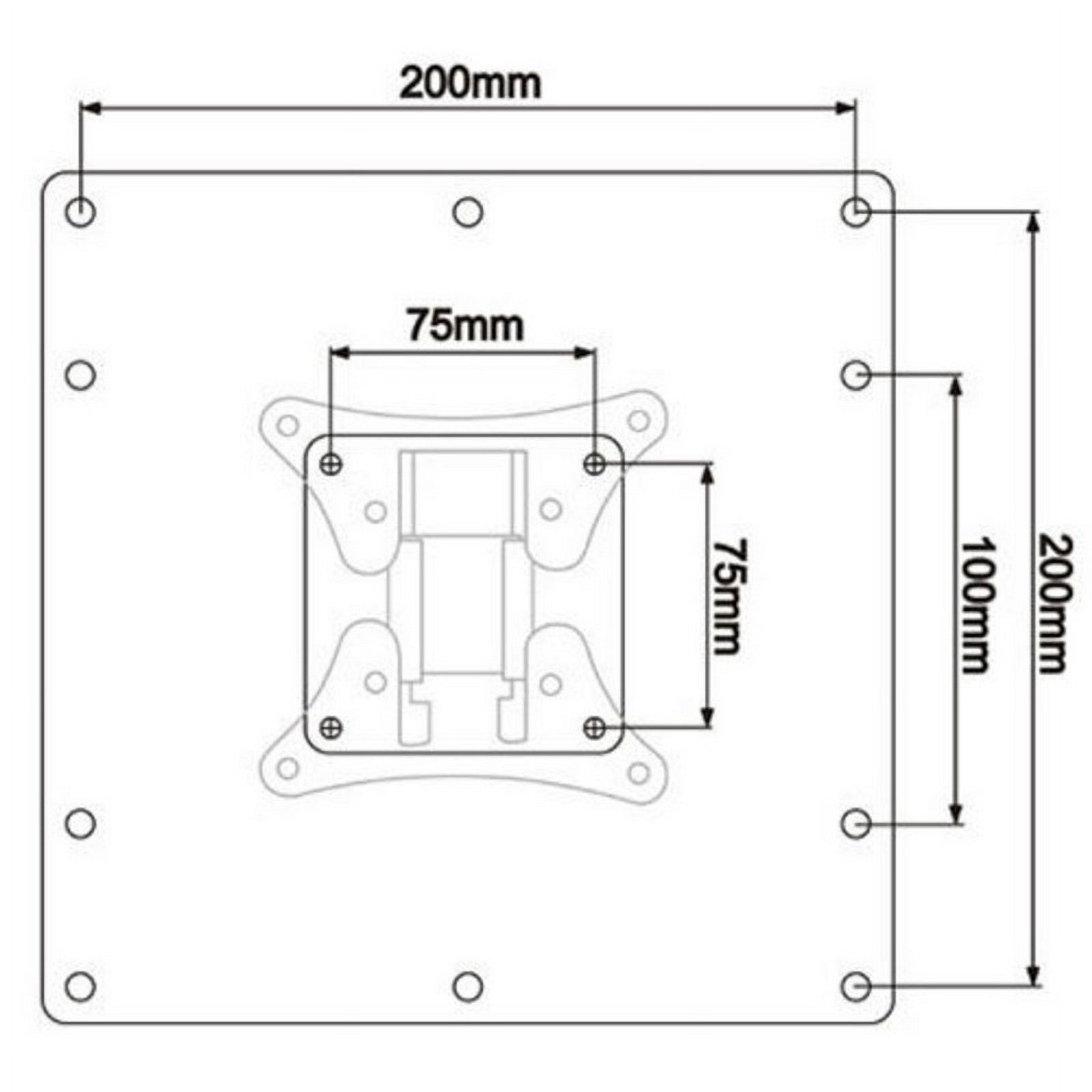 Parts Express Universal TV Mount Adapter Plate VESA 75 to 100 x 200 or 200 x 200 - image 2 of 2