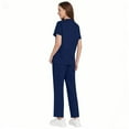 thumbnail image 7 of Scrubs Set for Women Nurse Uniform Jogger Suit Comfortable Medical Scrub Set V-Neck Top and Elastic Waist Pants with Pockets, Durable Fabric, 7 of 7
