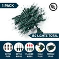thumbnail image 3 of Joyfy Clear Christmas Lights,31.2ft 150 Count Clear Warm White Christmas String Lights,Connectable Green Wire Xmas Tree Lights for Indoor Outdoor Christmas Decorations Holiday Party Decor, 3 of 9