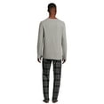 thumbnail image 3 of Hanes Men's and Big Men's Xtemp Crewneck and Cozy Microfleece Pants Pajama Set, 2-Piece, Sizes S-5XL, 3 of 5