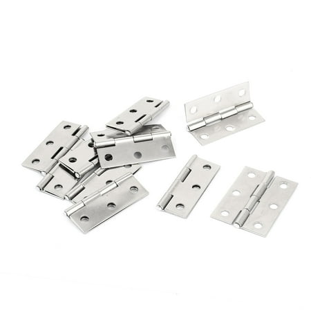 Unique Bargains 10 x 1.8" Long Stainless Steel Wooden Boxes Crates Door Gate Hinges