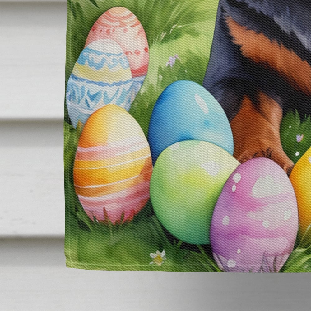 Rottweiler Easter Egg Hunt House Flag 28 in x 40 in