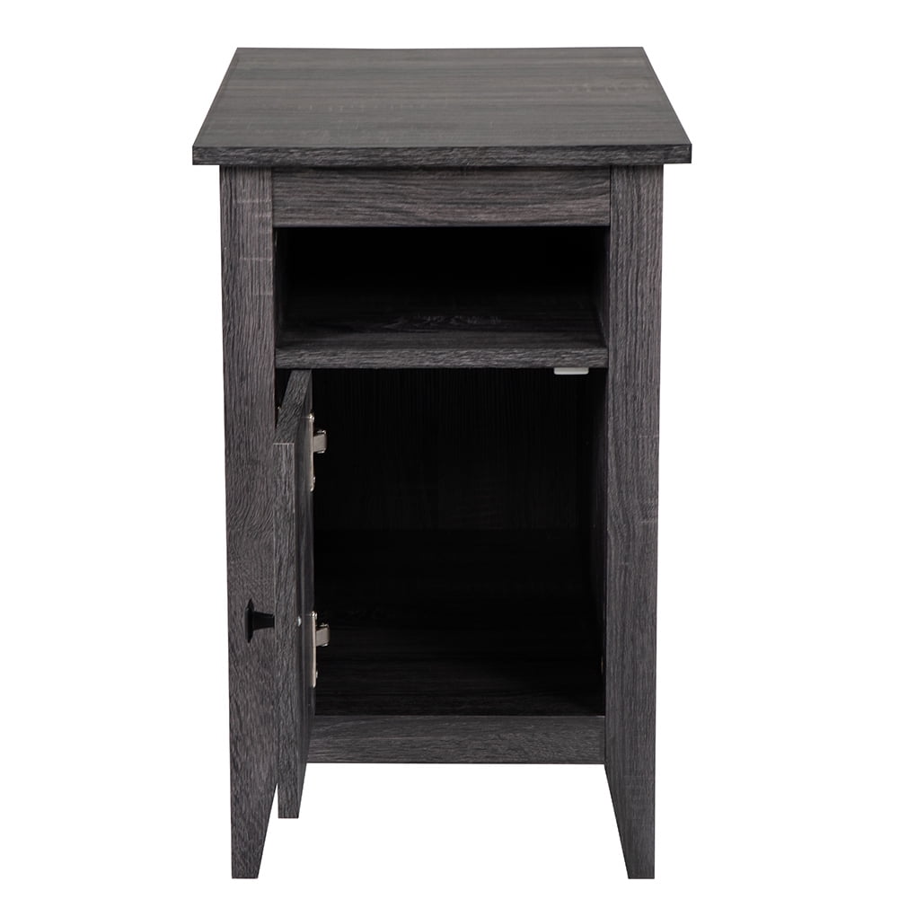 Kadyn Wooden Bedside Table for College Dorm, Narrow End Table with 1-Drawer Storage Cabinet for Nursery, Cement Gray Kadyn Wooden Bedside Table for College Dorm, Narrow End Table with 1-Drawer Storage Cabinet for Nursery, Cement Gray