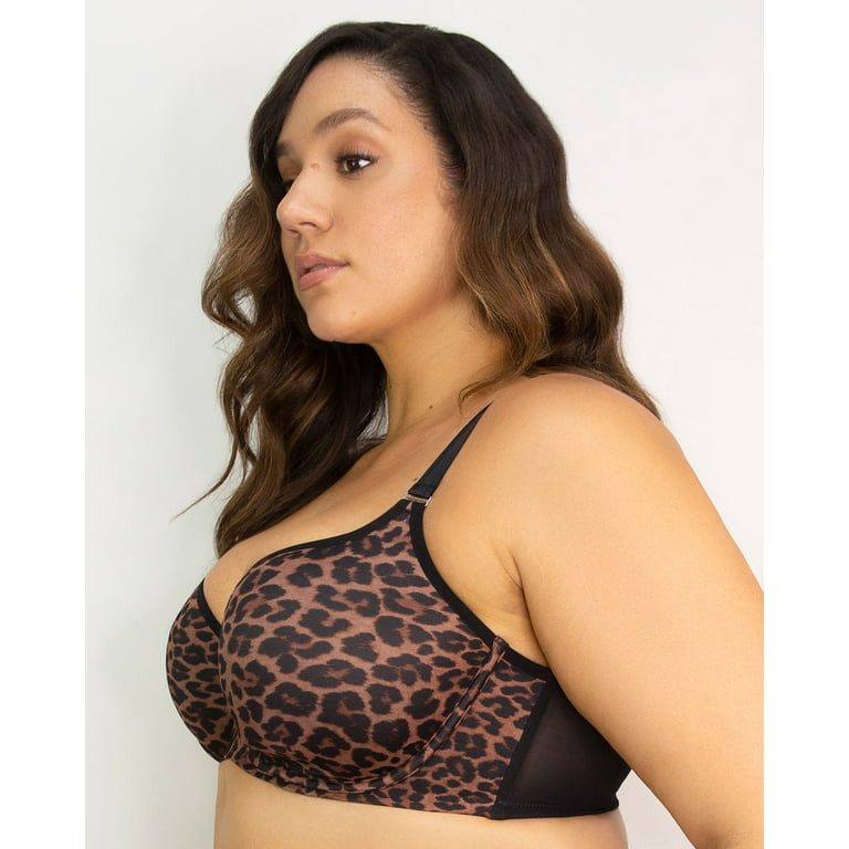 Curvy Couture Plus Tulip Lace Push Up Bra Bombshell Nude 42h : Target