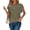 Army Green, variant on Women's Casual Crew Neck Short Sleeve Knit Top Loose Fit Side Detail Basic Relaxed Comfy Blouse, Pink L