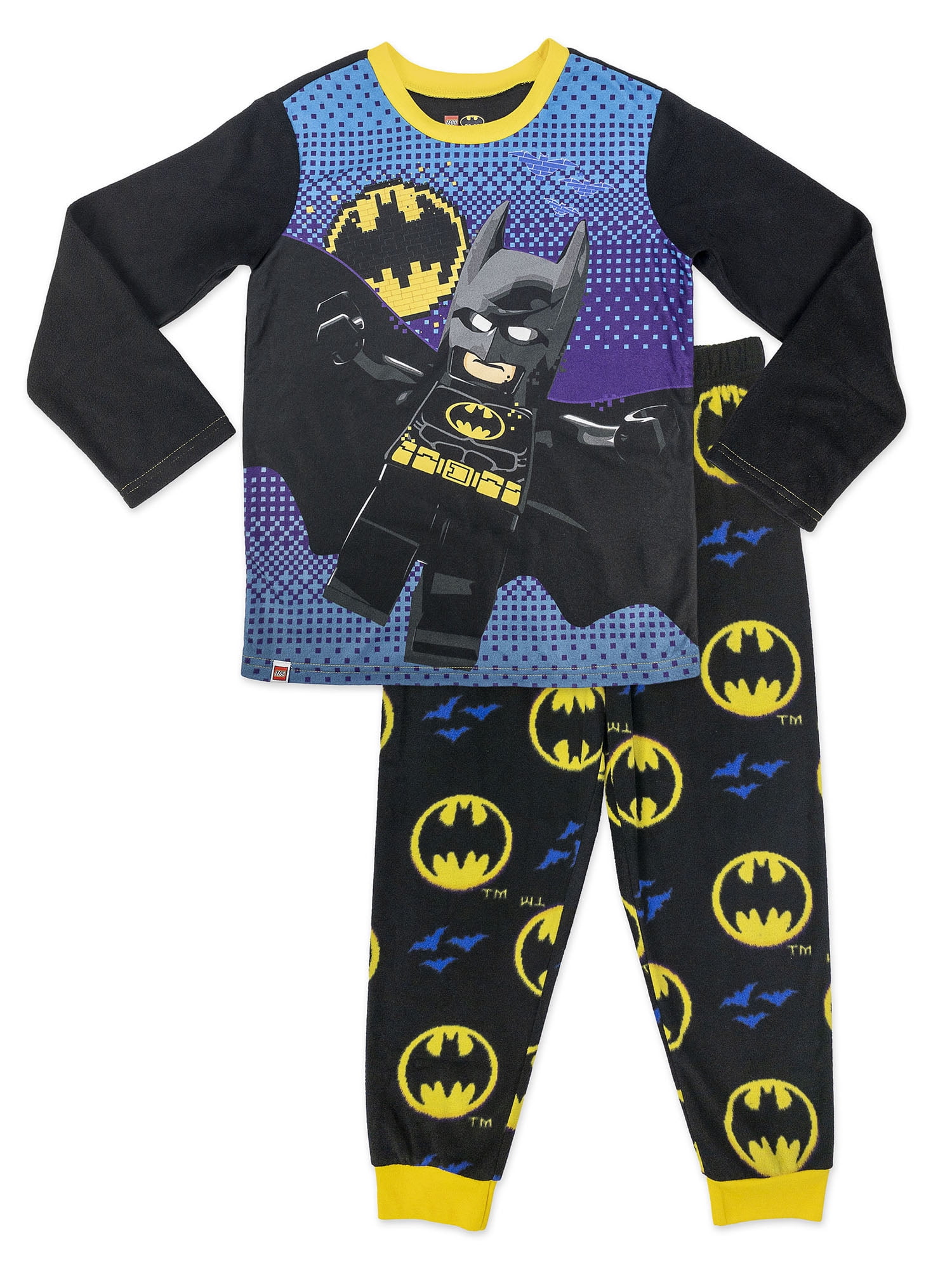 Batman Boys Sleepwear Robe Pajama with Slipper Bundle,Fleece,Boys Size 4-5