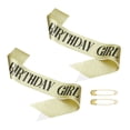 thumbnail image 1 of Banda de Cumpleaños con Brillo para Niñas Uxcell para Mujeres, Banda de Princesa Reina de Satén, Decoración de Fiesta Dorada, 1 of 6