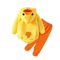 thumbnail image 5 of HAYIMI Toddler Animal Set, Fuzzy Hooded Tops with Feet Pants, Kids Halloween Dress-Up Outfit Clothes Sets, 5 of 5